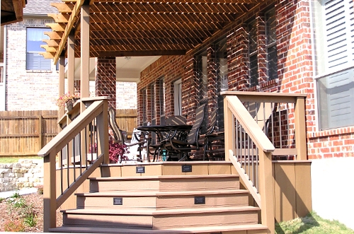 Composite Deck with Cedar Arbor 