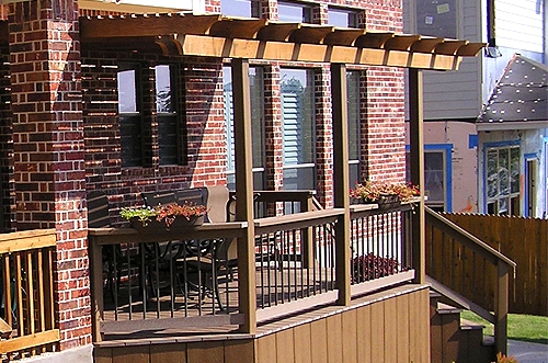 Composite Deck with Cedar Arbor