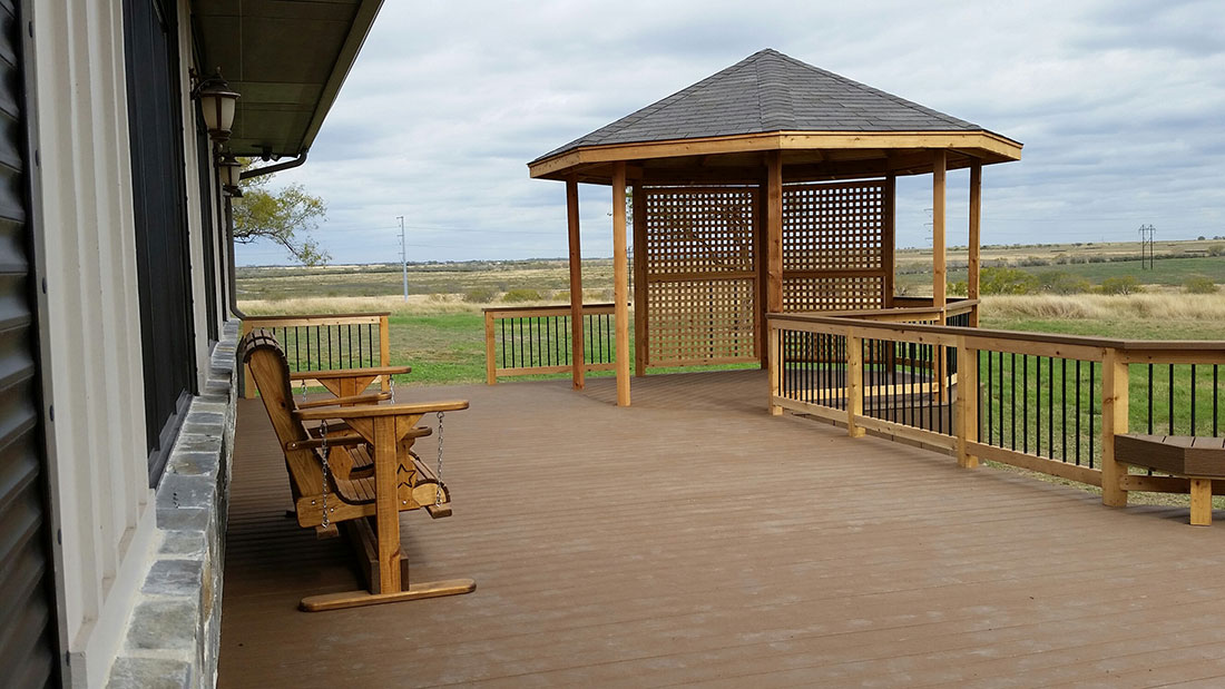 Composite Deck with Cedar Gazebo