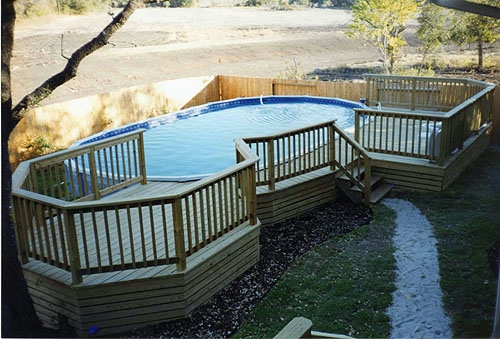 Treated Lumber Pool Deck 
