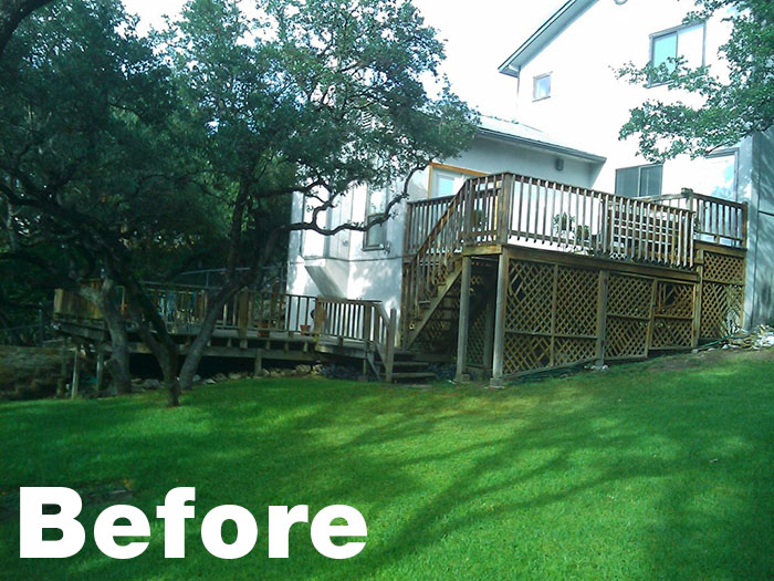 Before: Aging Pine Deck