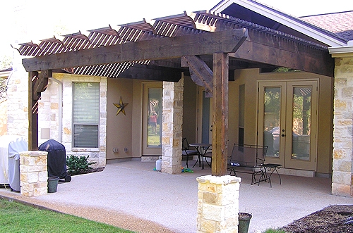 Decorative Arbor with Custom Stone Work 