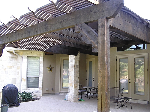 Stained Cedar Arbor to Match Home