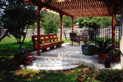 Redwood Arbor and Matching Bench 