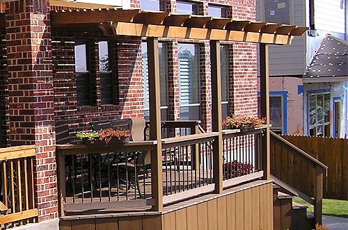 Composite Deck with Cedar Arbor 