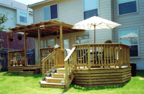 Treated Lumber Partial Arbor Deck Cover 