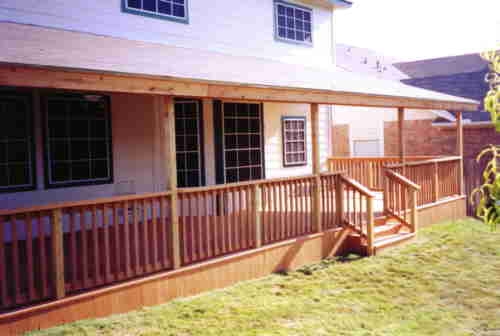 Covered Cedar Patio Deck