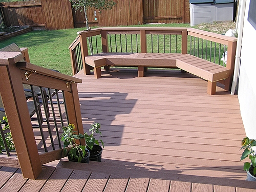 Composite Deck with Composite Bench Seating