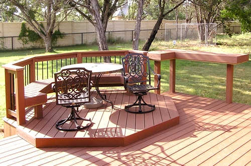 Combination Composite Deck and Cedar Pergola 