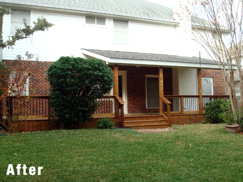 New Stained Cedar Deck with Wood Cover