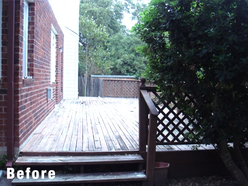 Old Treated Pine Deck