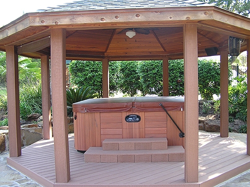 Cedar Gazebo with Composite Floor