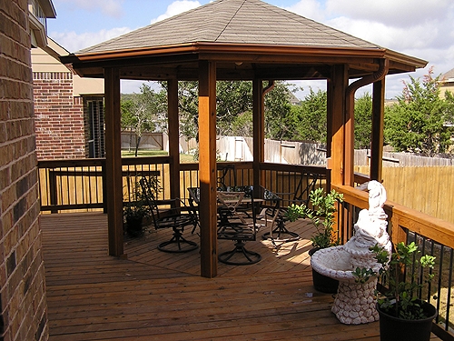 Octagonal Cedar Gazebo and Deck