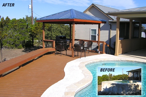 Raised Custom Pool Surround Deck 