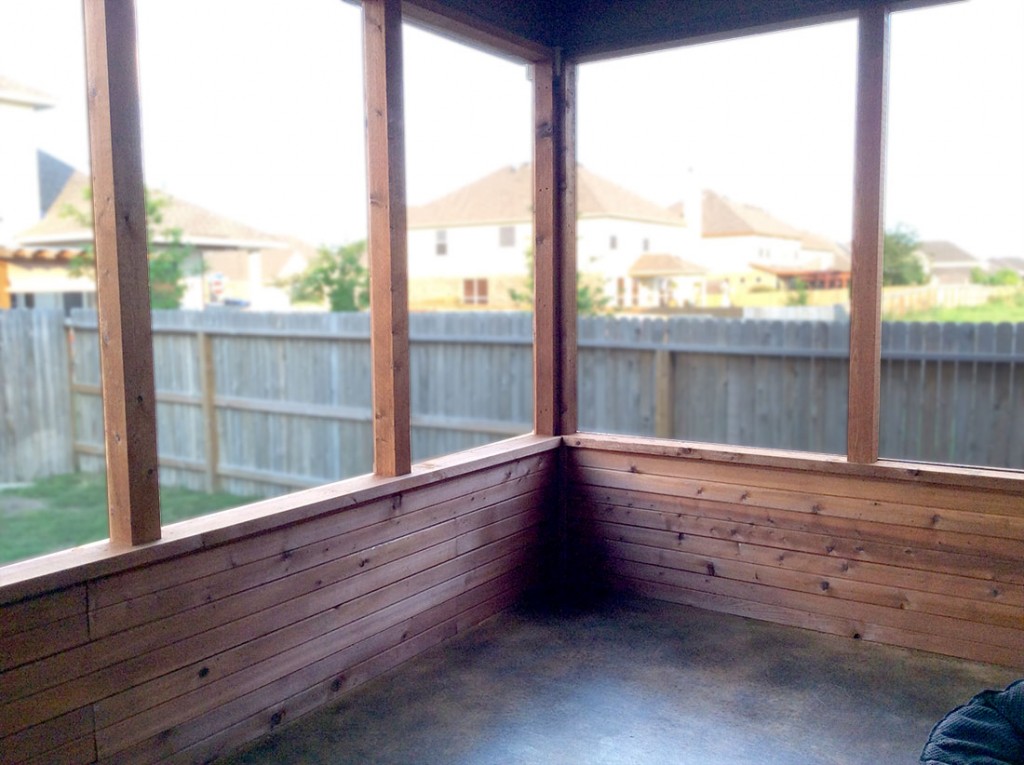 Cedar Siding with Stained Concrete Floor