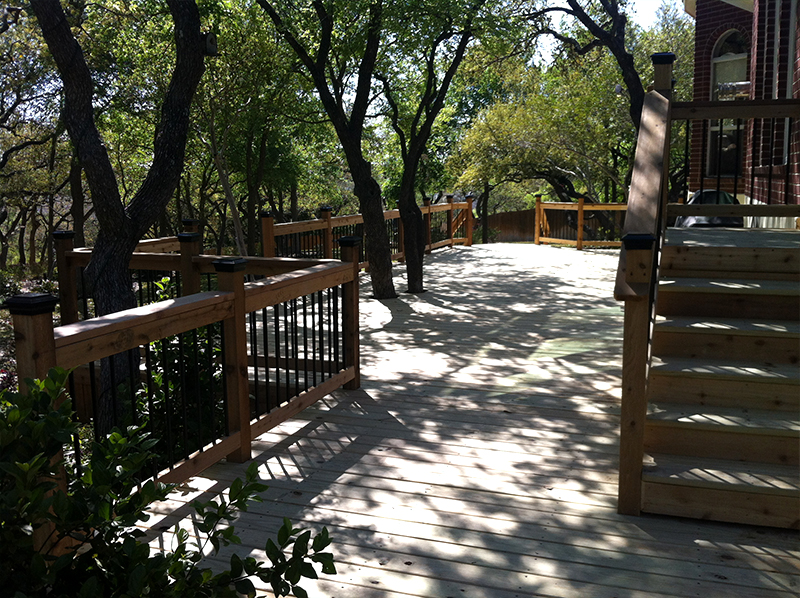 Treated Pine Deck in Live Oak Stand