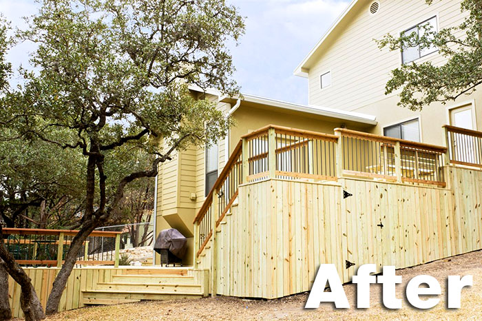 After: Beautiful Treated Pine Replacement Deck