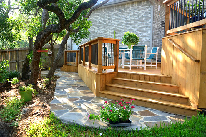 Stained Deck Compliments Home