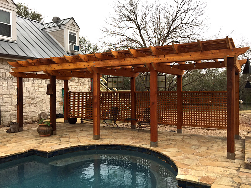 Custom Poolside Cedar Arbor