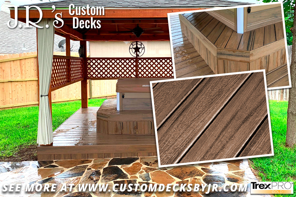 Beautiful and Durable Covered Trex Spa Deck